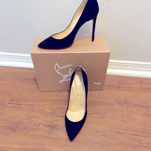 Brand new never-been-worn Christian Louboutin suede pumps